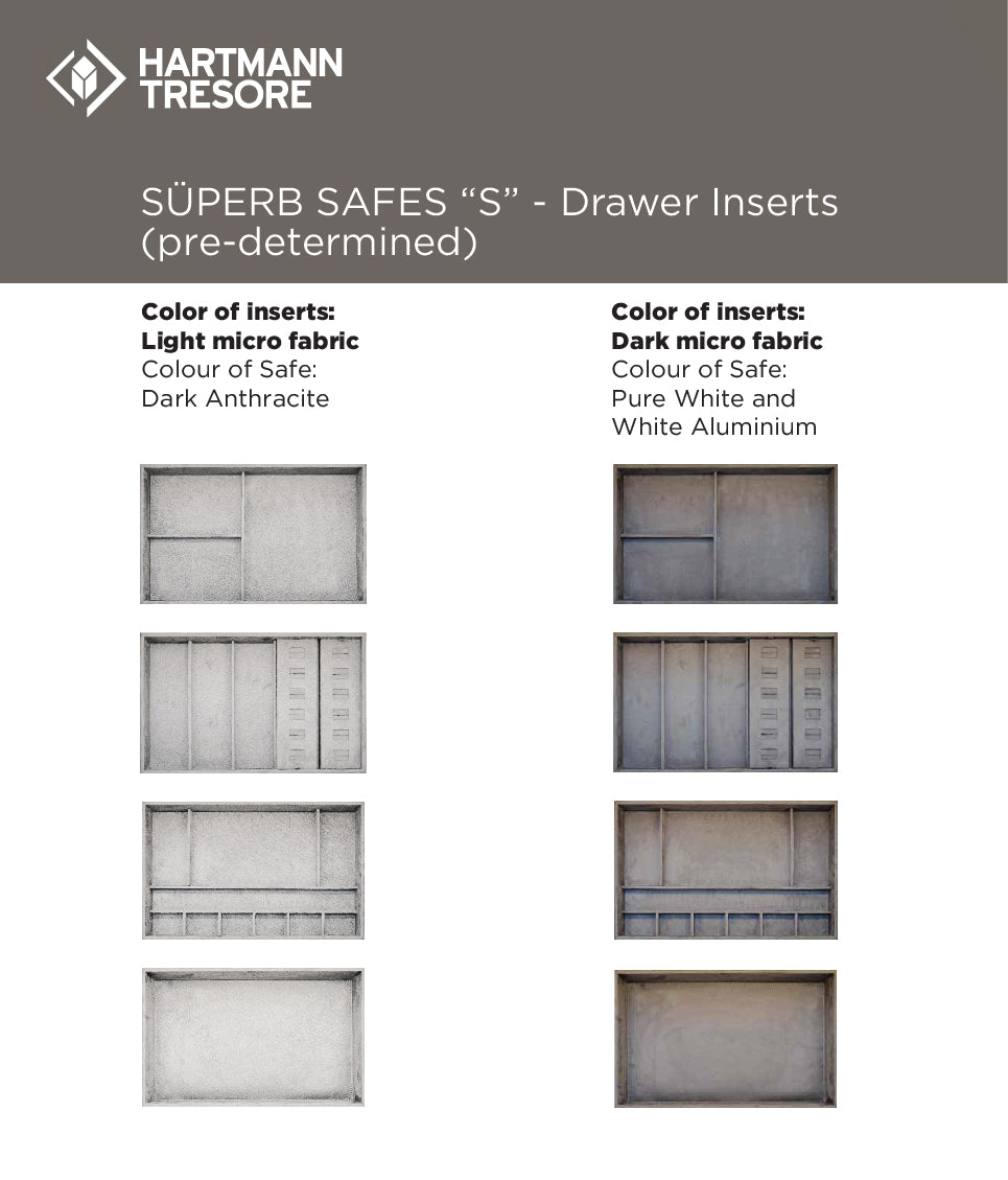 Luxury Safes - SÜPERB "S" with digital lock and 4 drawers lined with micro fabric (Size: H 80.6 x W 63.6 x D 57.0 cm) - Hartmann Tresore Online Shop