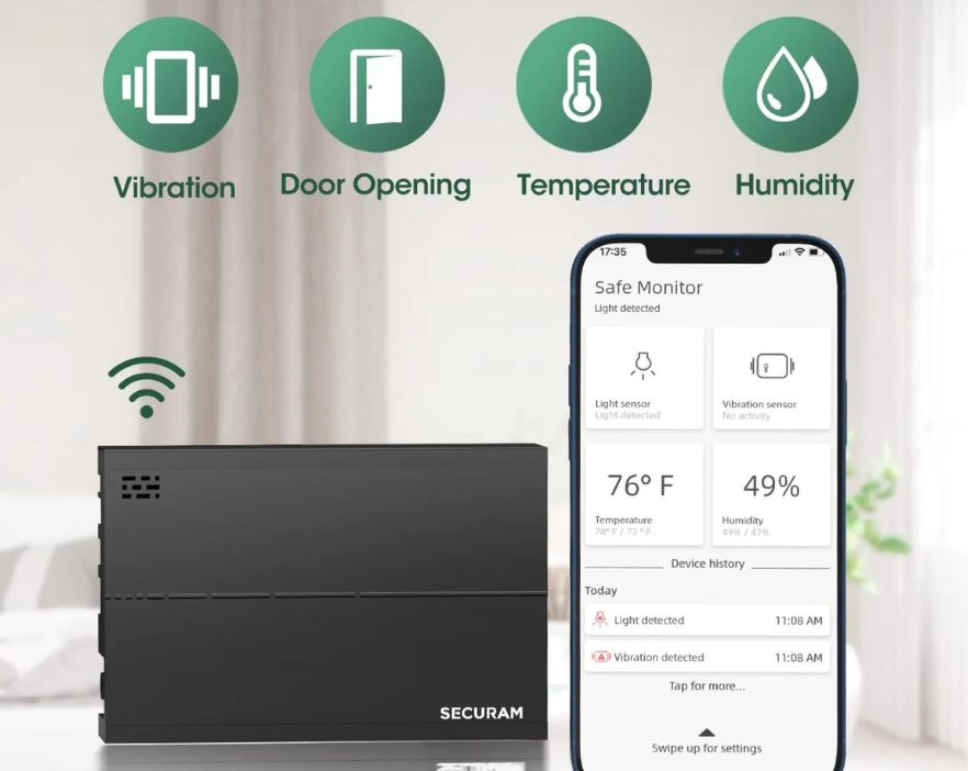Safe Monitor: Smart device to track Temperature, Humidity, Vibration, –  Hartmann Tresore Online Shop