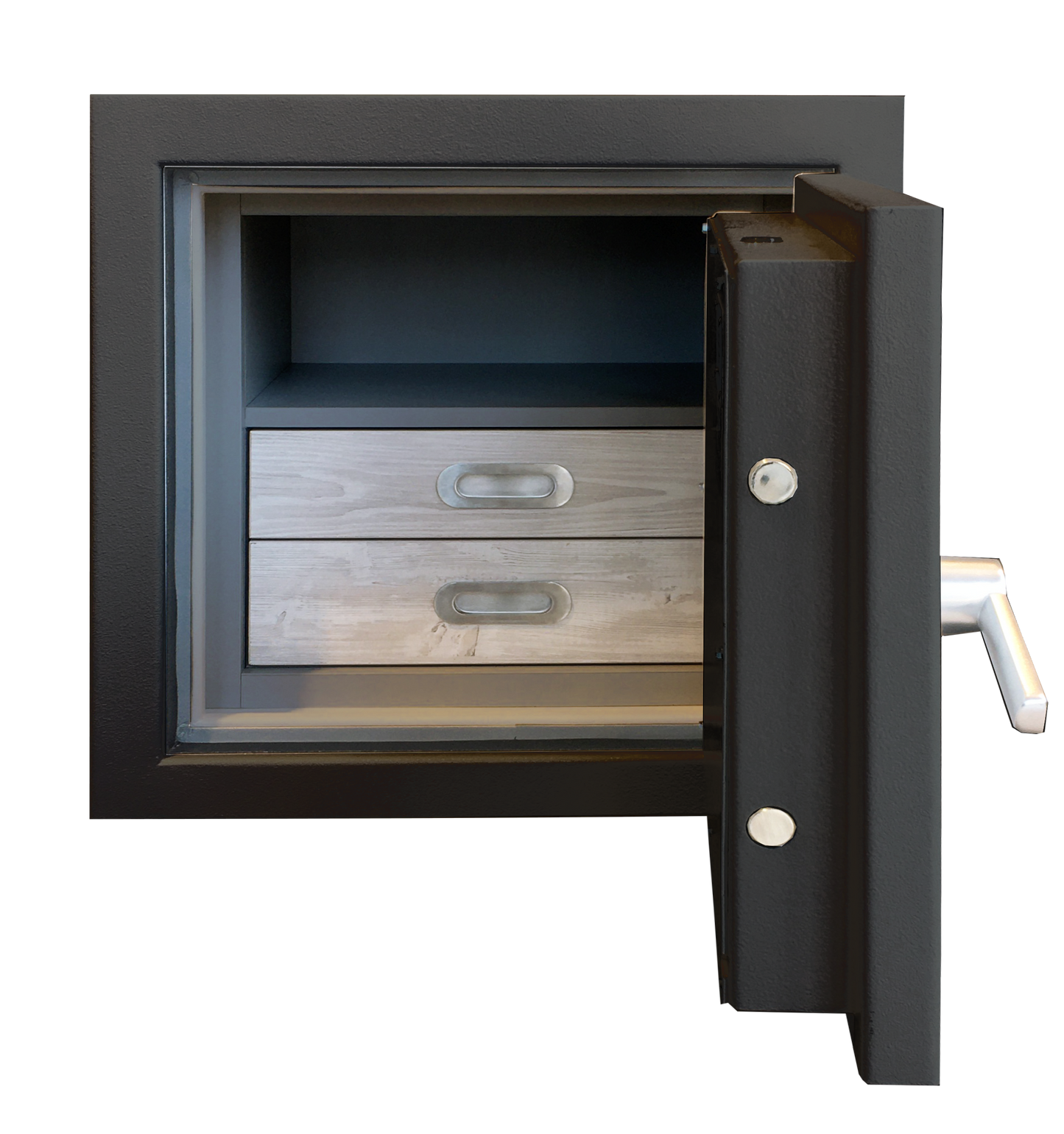 Luxury Safes - SÜPERB "XS" with digital lock and 2 drawers lined with micro fabric (Size: H 60.6 x W 63.6 x D 51 cm) - Hartmann Tresore Online Shop