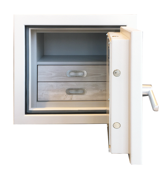 Luxury Safes - SÜPERB "XS" with digital lock and 2 drawers lined with micro fabric (Size: H 60.6 x W 63.6 x D 51 cm) - Hartmann Tresore Online Shop