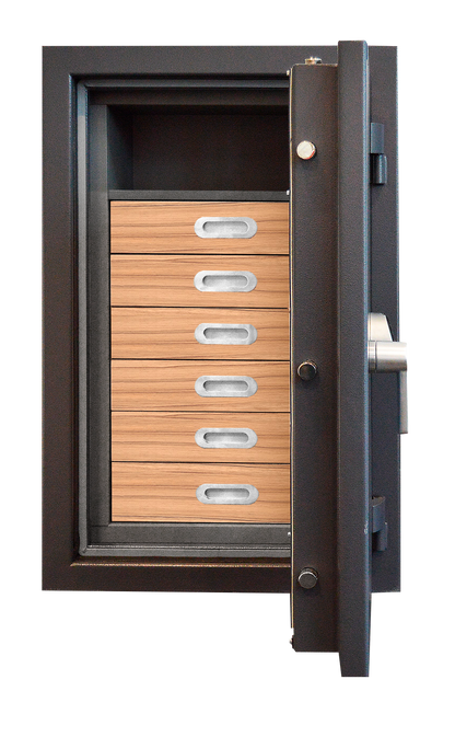 Luxury Safes - SÜPERB "M"  with digital lock and 6 drawers lined with micro fabric (Size: H  100.6  x  W  63.6  x  D 57.0 cm) - Hartmann Tresore Online Shop