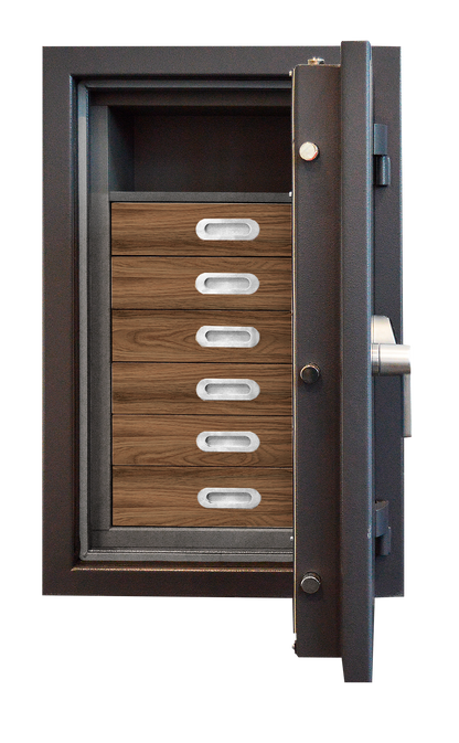 Luxury Safes - SÜPERB "M"  with digital lock and 6 drawers lined with micro fabric (Size: H  100.6  x  W  63.6  x  D 57.0 cm) - Hartmann Tresore Online Shop