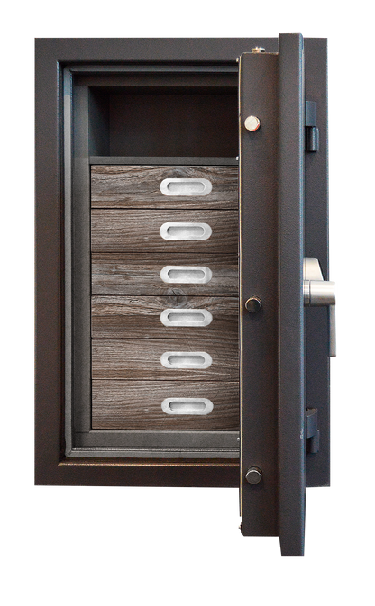 Luxury Safes - SÜPERB "M"  with digital lock and 6 drawers lined with micro fabric (Size: H  100.6  x  W  63.6  x  D 57.0 cm) - Hartmann Tresore Online Shop