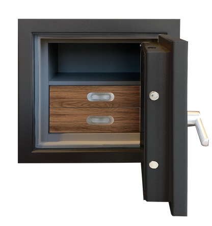 Luxury Safes - SÜPERB "XS" with digital lock and 2 drawers lined with micro fabric (Size: H 60.6 x W 63.6 x D 51 cm) - Hartmann Tresore Online Shop