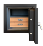 Luxury Safes - SÜPERB "XS" with digital lock and 2 drawers lined with micro fabric (Size: H 60.6 x W 63.6 x D 51 cm) - Hartmann Tresore Online Shop