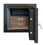 Luxury Safes - SÜPERB "XS" with digital lock and 2 drawers lined with micro fabric (Size: H 60.6 x W 63.6 x D 51 cm) - Hartmann Tresore Online Shop
