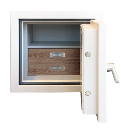 Luxury Safes - SÜPERB "XS" with digital lock and 2 drawers lined with micro fabric (Size: H 60.6 x W 63.6 x D 51 cm) - Hartmann Tresore Online Shop