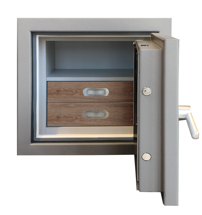Luxury Safes - SÜPERB "XS" with digital lock and 2 drawers lined with micro fabric (Size: H 60.6 x W 63.6 x D 51 cm) - Hartmann Tresore Online Shop